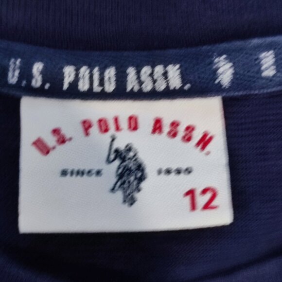 U.S. Polo Assn. Australia polo shirt blue yellow boys size 12 - Picture 5 of 11